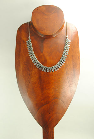 Sterling Silver Ovate Necklace - Desi Royale