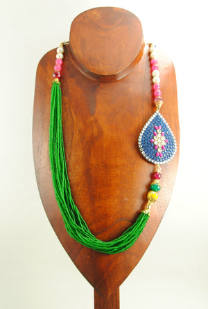 Leaf Brooch Necklace - Desi Royale