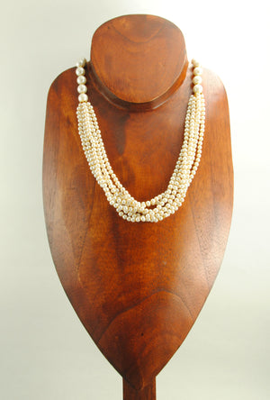 Ivory Pearl Necklace Set - Desi Royale