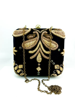 Black Wedding Clutch - Desi Royale