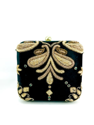 Black Wedding Clutch - Desi Royale